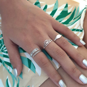 Aztec Adjustable Silver Ring