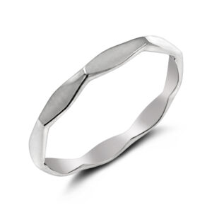 Multi Sided Silver Band