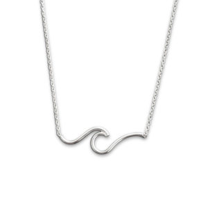 Surf Wave Silver Necklace