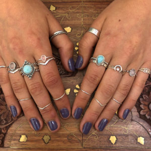 Rope Edge Oval Rose Quartz Silver Gemstone Ring