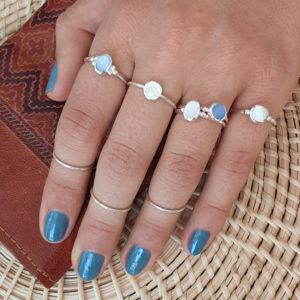 Sunrise Disc Silver Ring