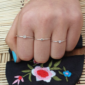 Small Lotus Silver Ring