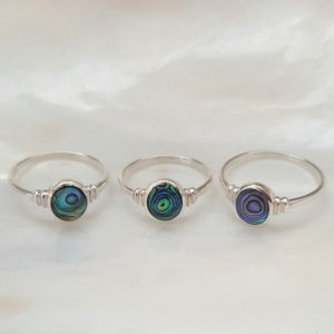 Abalone Shell Silver Ring