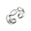 Adjustable Chain Link Silver Ring