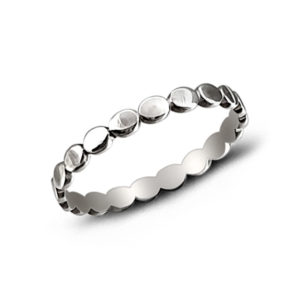 Slim Flat Circle Band Silver Ring