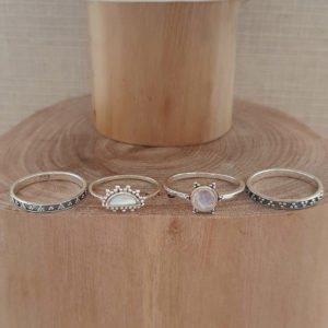 Tri Dot Silver Band Ring