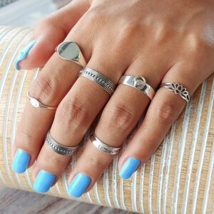 Dot Band Silver Ring