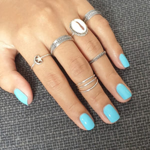 Dot Band Silver Ring