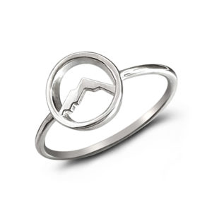 Mountain Circle Silver Ring