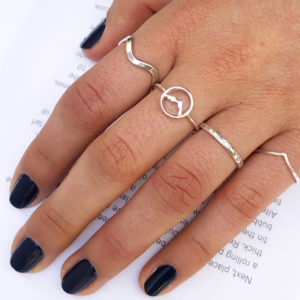 Mountain Circle Silver Ring