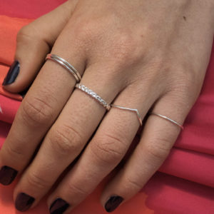 Slim Braid Silver Ring
