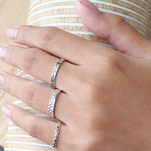 Slim Braid Silver Ring