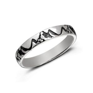 Mountain Band Silver Ring