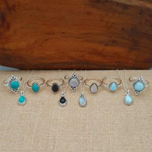 Water Drop Turquoise Silver Necklace