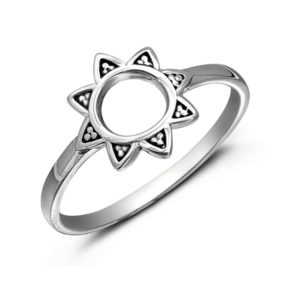 Mandala Sun Silver Ring
