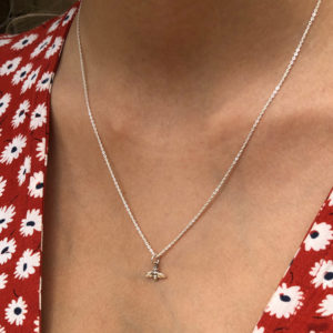 Tiny Bee Silver Necklace