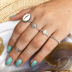 Small Smiling Sun Silver Ring