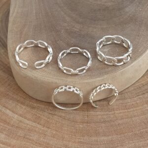 4mm Chain Silver Ring