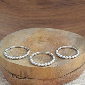 Bead Ball Silver Ring