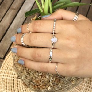 Bead Ball Silver Ring