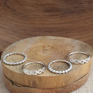 Bead Ball Silver Ring