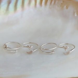 Adjustable Fox with Tail Sterling Silver Ring