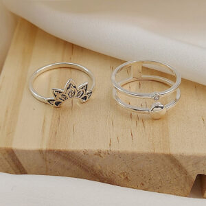 Mandala Flower Silver Ring