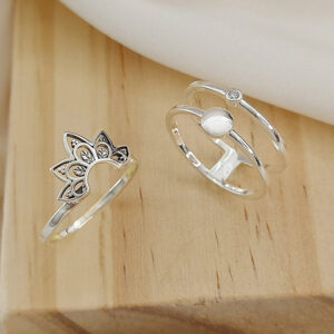 Mandala Flower Silver Ring