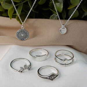 Mandala Flower Silver Ring