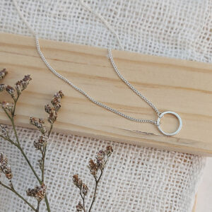 Fine Circle Silver Necklace
