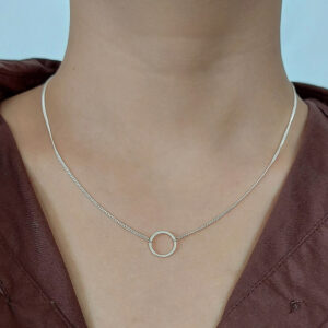 Fine Circle Silver Necklace