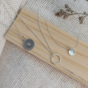 Fine Circle Silver Necklace