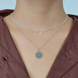 Fine Circle Silver Necklace