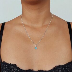 Abalone Shell Disc Charm Silver Pendant Necklace