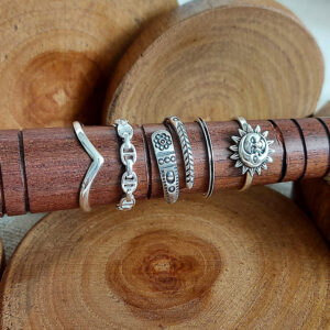 Onyx Strip Silver Ring