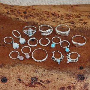 Plain 14mm Silver Hoop Earrings