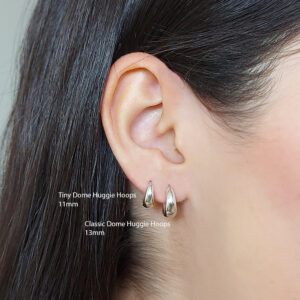 Classic Dome Huggie Hoops