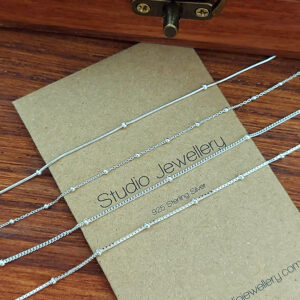 Silver Dot Cable Chain Necklace