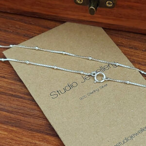 Silver Dot Box Chain Necklace