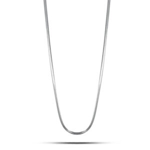 Thin Herringbone Silver Necklace