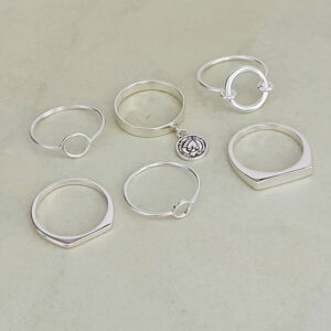Coin Ringlet Silver Ring