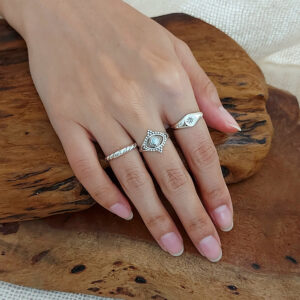 Star Baby Signet Silver Ring