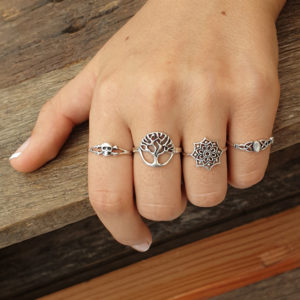 Fine Celtic Mother Of Pearl Sterling Silver Ring