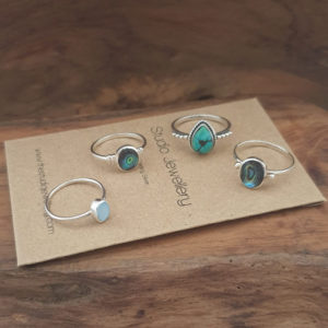 Water Drop Turquoise Silver Ring