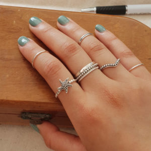 Slim 2mm Hammered Stacker Band