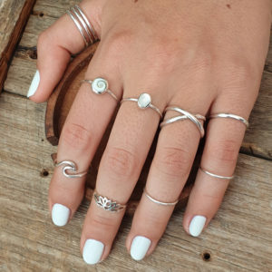 Criss Cross Sterling Silver Finger Ring