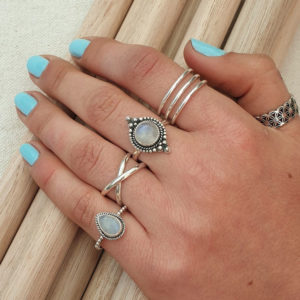 Triple Fine Silver Ring