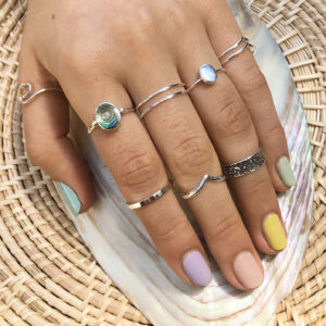 Chevron V 925 Sterling Silver Ring