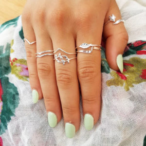 Double Chevron Fine Sterling Silver Ring