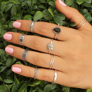 Double Chevron Fine Sterling Silver Ring